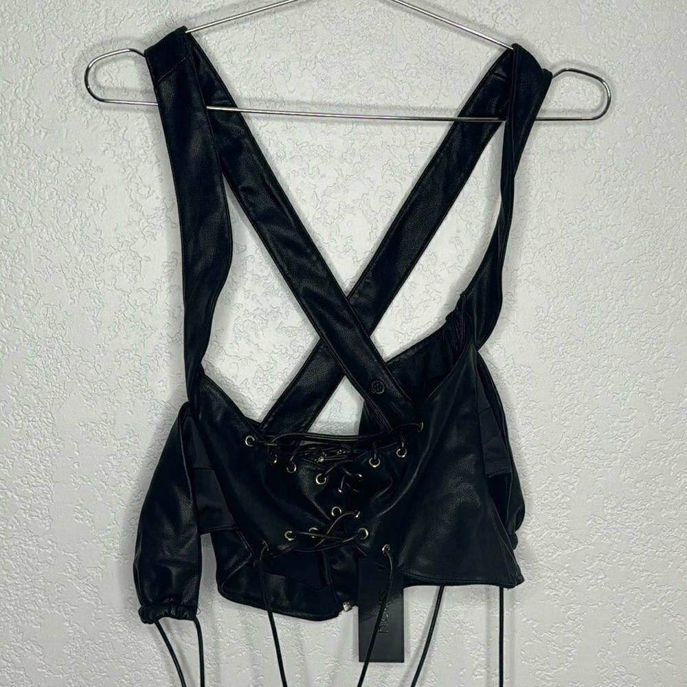 NWT H:ours Women's Adriana Black Crop-top XS - Picture 2 of 12